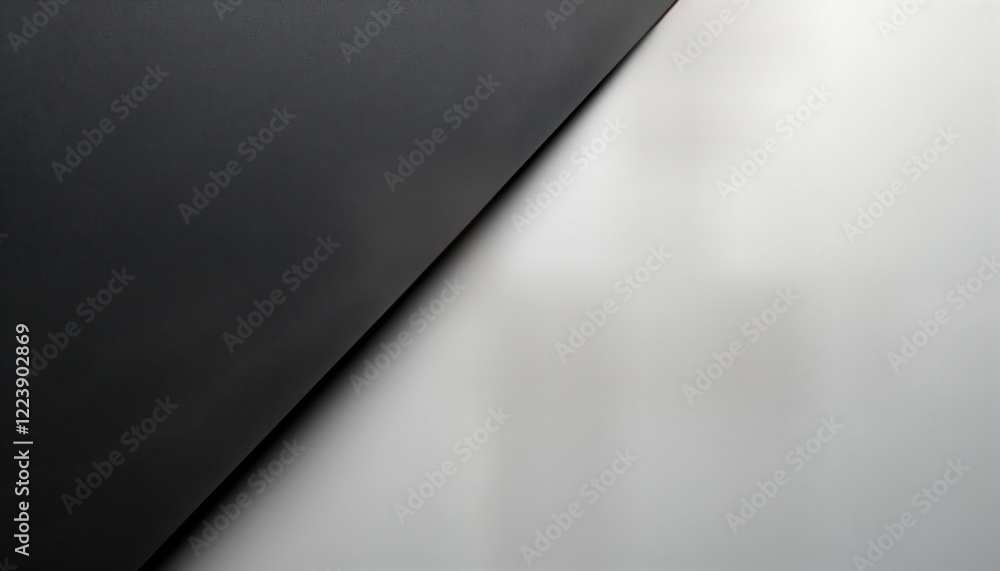 Poster Abstract design. Gray, white paper. Diagonal split. Blank space. Modern design template. Versatile graphic. Great background. Simple pattern. Blank paper format. Stylish design elements. Useful for