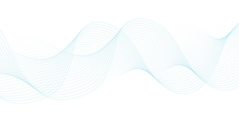 "Abstract wave element for design. Digital frequency track equalizer. Stylized line art background. Vector illustration. Wave with lines created using blend tool."