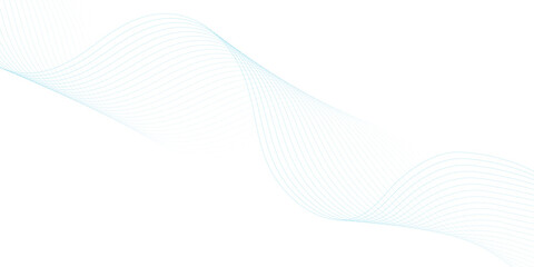 Abstract wave element for design. Digital frequency track equalizer. Stylized line art background. Vector illustration. Wave with lines created using blend tool. Curved wavy line, smooth stripe. 