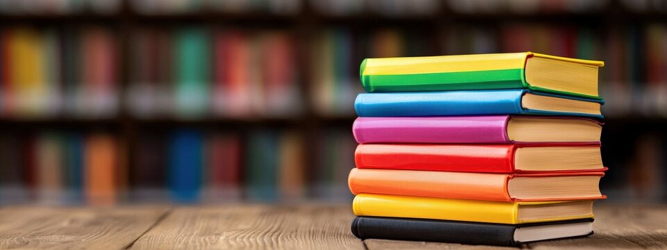 A pride-themed book club gathering in a cozy library.