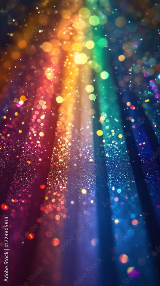 Poster colorful abstract lights glowing on a dark background creating a vibrant visual effect