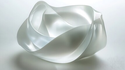 Abstract White Sculptural Form Design