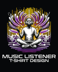 Music Listener Vector Logo Design