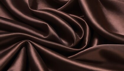 Obraz premium Shiny Silk Satin on Dark Chocolate Background – Premium Luxury and Elegance. 8