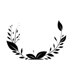 Serene Mountain Landscape: Minimalist Black and White Nature Illustration