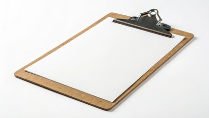 Blank Clipboard with Paper