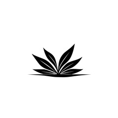 Elegant Plant Leaves Logo Design: Nature Inspired Botanical Icon, Perfect for Eco-Friendly Brands and Businesses