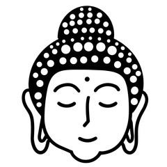 Borobudur icon illustration, Landmark of Indonesia 