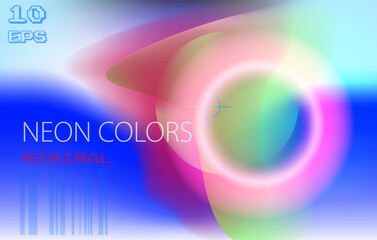 Trendy aura style background with light neon colorful blurred gradient. Modern wallpaper design for poster, website, placard, cover, advertising.