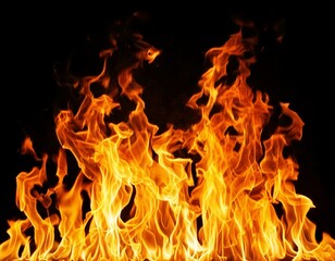 Flame tongues, isolated on white background 