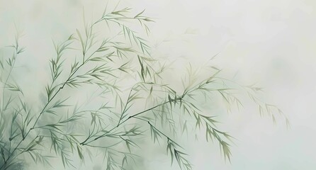 a painting of willow branches