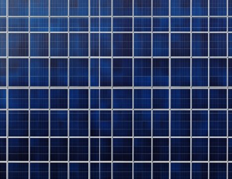 Close-up view of a solar panel array.