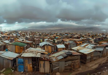 the shanty town in South Africa