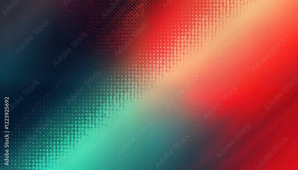 Poster Abstract background with vibrant colours. Red teal, black tones create dynamic visual composition. Stylish, trendy design. Modern tech aesthetic. Suitable for wallpapers tech design creative