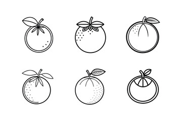 orange icon line art vector illustration