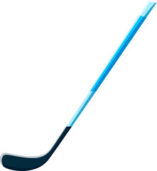 Cartoon slash symbol as an ice hockey stick, sport font, typeface, funny type, kids alphabet character, emphasizing sporty and playful themes. Vector glyph styled as winter sports gear for education