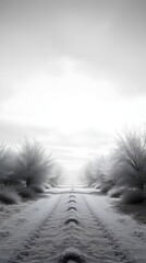 Obraz premium Monochrome, Infrared Tones, Gentle Soft Light, Otherworldly Appearance, Diffused Shadows
