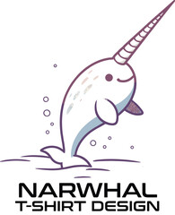 Narwhal Vector Logo Design