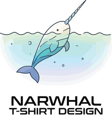 Narwhal Vector Logo Design