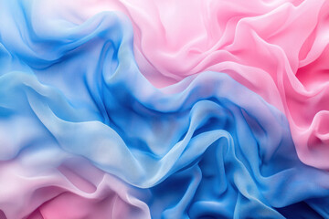 Obraz premium Close-up: Pink and blue fabric intertwining, creating a vibrant and intricate design.