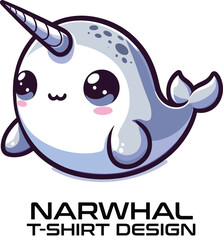 Narwhal Vector Logo Design