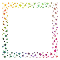 ホログラム_フレーム_星_四角