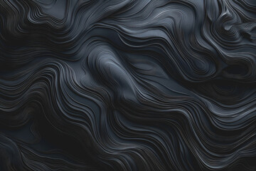 Fototapeta premium Abstract design featuring wavy lines on a black background creating a visually striking pattern for artistic or decorative use