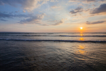 sea sunset water and sky