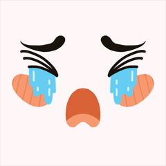 a design feel sadness for face expression design