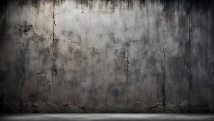 Fototapeta premium Dark grunge concrete wall and floor background texture.