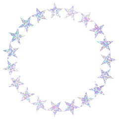 ホログラム_フレーム_星