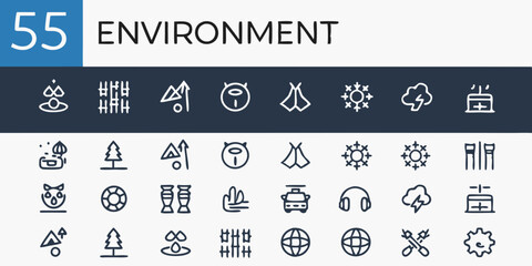 Environmental icons, eco-friendly symbols