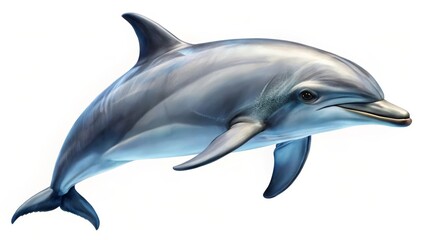 Fototapeta premium Dolphin illustration, aquatic mammal, marine animal