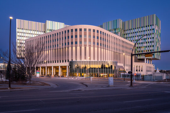 Calgary, Alberta - January 25, 2025: Exterior of the Arthur J.E. Child Comprehensive Cancer Centre in Calgary, Alberta.