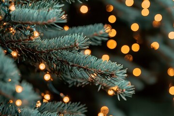 Glowing Tree Branches with Warm Lights