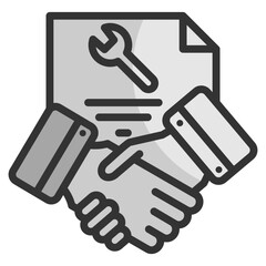 Service Agreement  Icon Element For Design