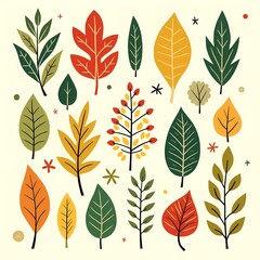 Obraz premium autumn leaves seamless pattern
