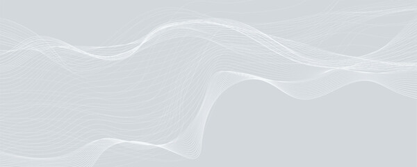 Abstract Wave Line Background for Minimalistic Templates and Banners