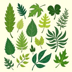 seamless pattern with green leaves