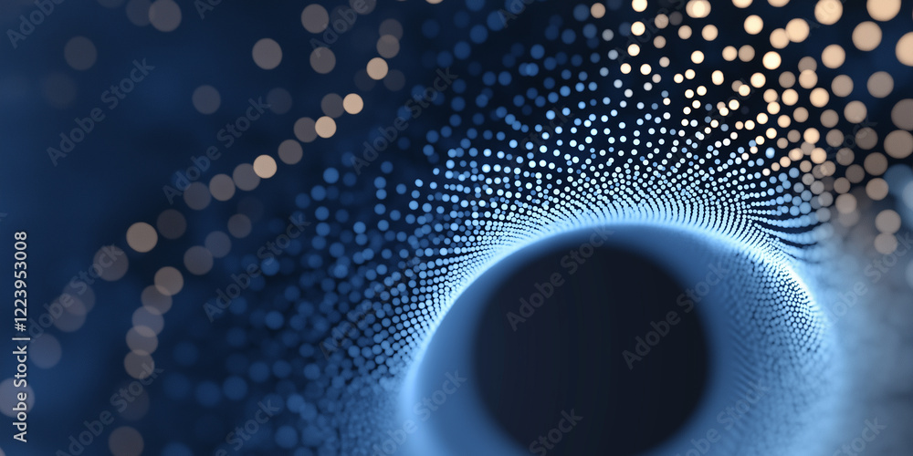 Aufkleber abstract particles flowing towards dark matter gravity vortex