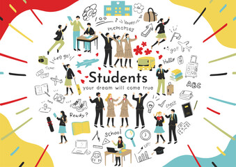 学校生活を楽しむ生徒たち