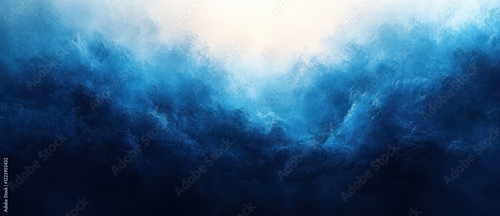 Aufkleber deep blue gradient background soft glow abstract expressionism chiaroscuro texture design