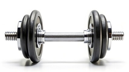 Fototapeta premium Dumbbell on White Background