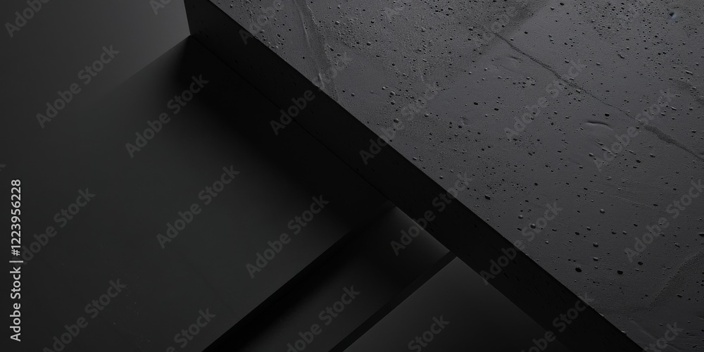 Poster a clean and simple design against a pure black background, minimalist typography and patterns in a s