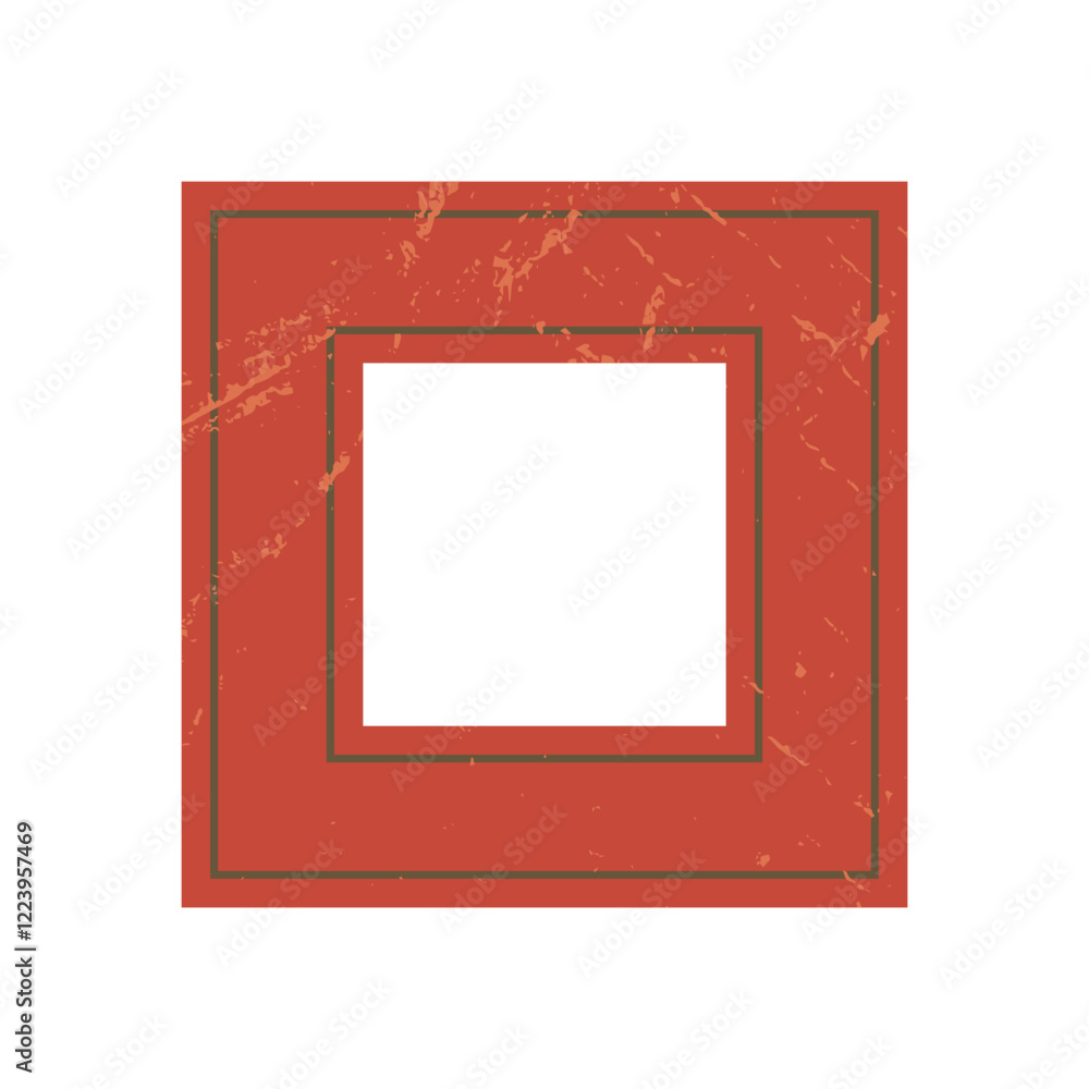 Canvas Prints bold abstract brutalist shape. unique geometric figure with a grunge texture. minimalist form, flat 