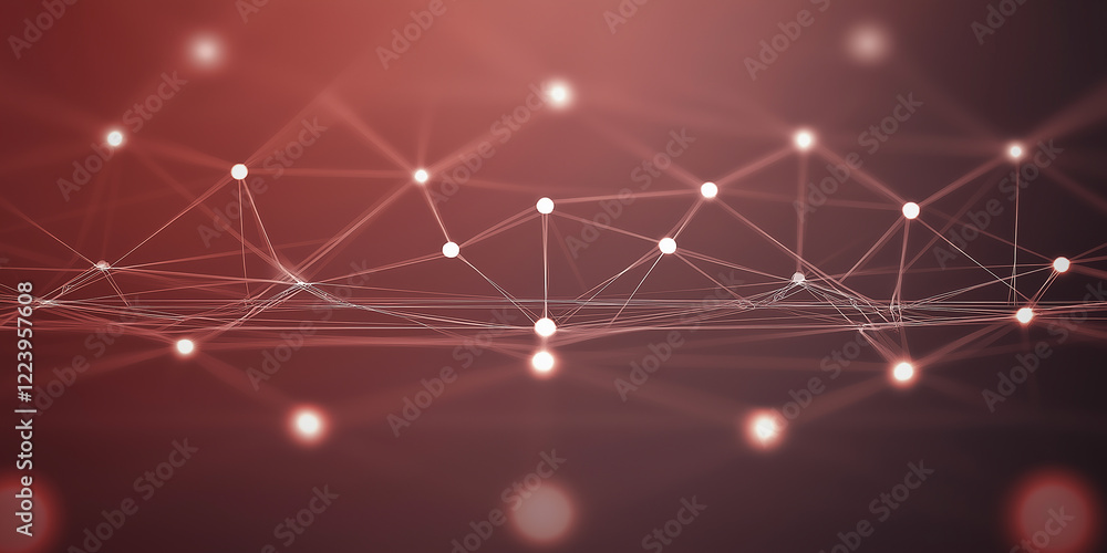 Poster Abstract network of glowing connected nodes