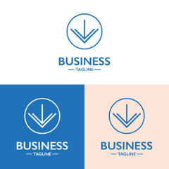 Elegant simple business logo design vector