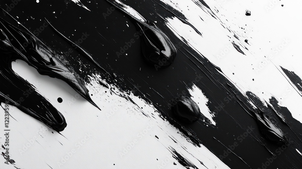 Poster abstract grunge texture background with halftone pattern and distress effect in black and white