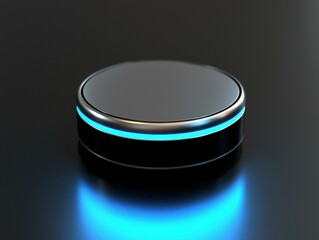 Futuristic illuminated disc. AI.