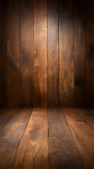 Dark wood floor and wall background